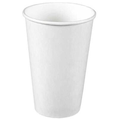 16 oz Beyaz Karton Bardak - 1