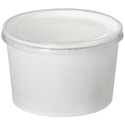 16 oz Beyaz Karton Çorba Kasesi (Kapak Hariç) - 2