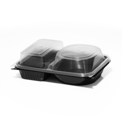 2 Bölmeli Kapaklı Hamburger Kabı - POLİCAP