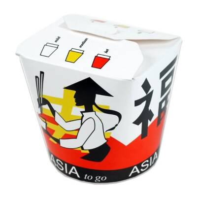 26 oz Baskılı Karton Noodle Kutusu - 1