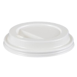 8-9-12 oz Plastik Sıcak İçecek Kapağı Beyaz 1000 Adet - 1