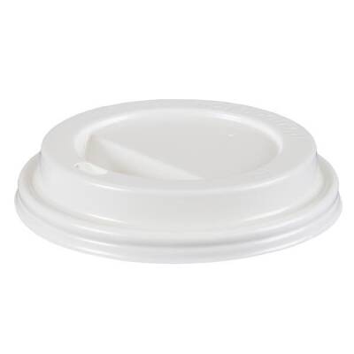 8-9-12 oz Plastik Sıcak İçecek Kapağı Beyaz 1000 Adet - 1