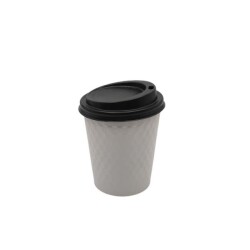 8 oz Beyaz Embossed Karton Bardak - 2