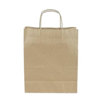 Burgu Saplı Kraft Çanta 25x30x14 Cm - 2