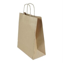 Burgu Saplı Kraft Çanta 25x30x14 Cm - AMBALAJ SEPETİM