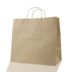 Burgu Saplı Kraft Çanta 28x29x17 Cm - AMBALAJ SEPETİM