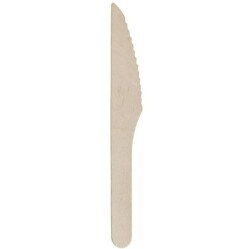Ekolojik Tahta Bıçak 16 cm 100 Adet - 1