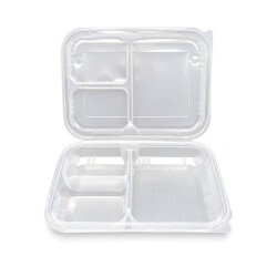 Kapaklı 3 Bölmeli Kebap Kabı - STARCUP