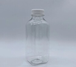 Kapaklı PET Kare Şişe 250 ml - 1