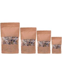 Kraft Pencereli Kilitli Doypack 25x34x6 Cm 1500 Gram - 2