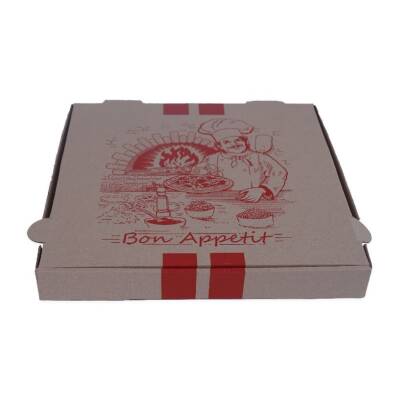 Pizza Kutu Baskılı 28x28x3,5 Cm 100 Adet - 1