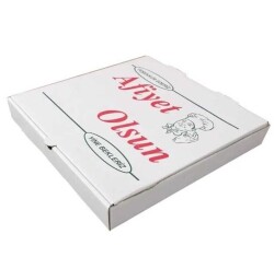 Pizza Kutusu Beyaz 26x26 Cm - 1