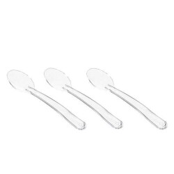 Plastik Lüks Dondurma Kaşığı Şeffaf 12,5 cm 2,6 Gram - 2