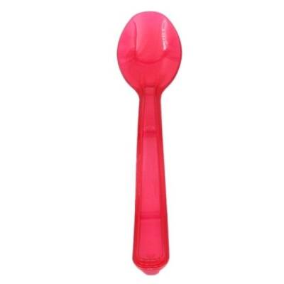 Plastik Lüx Dondurma Kaşığı Kırmızı 12 cm - 2