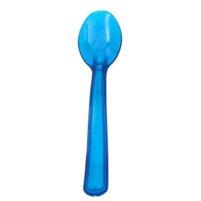 Plastik Lüx Dondurma Kaşığı Mavi 12 cm - 3