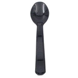 Plastik Lüx Dondurma Kaşığı Siyah 12 cm - 2