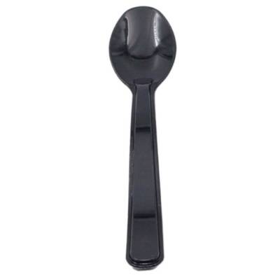 Plastik Lüx Dondurma Kaşığı Siyah 12 cm - 2
