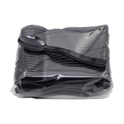 Plastik Lüx Dondurma Kaşığı Siyah 12 cm - 3