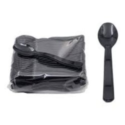 Plastik Lüx Dondurma Kaşığı Siyah 12 cm - 1