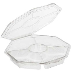 Sekizgen 5 Bölmeli Kapaklı Kase - AMBALAJ SEPETİM