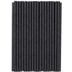 Siyah Frozen Kağıt Pipet 8 mm x 24 cm - 1